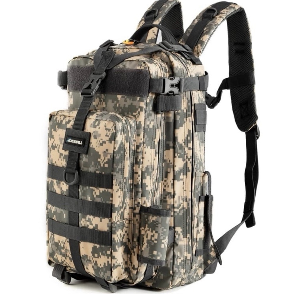 NWT BLISSWILL Fishing Backpack Waterproof -Fishing Backpack with Rod Holder